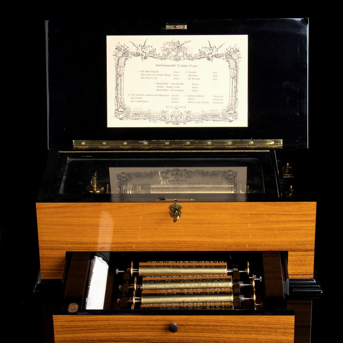 Scatola Musicale Carillon - Svizzera, Sainte-croix, XX Secolo, Firmata Rouge