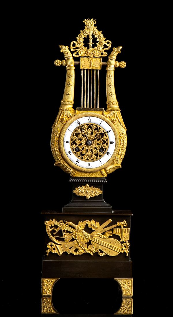Orologio a lira - Francia, primo quarto del XIX secolo