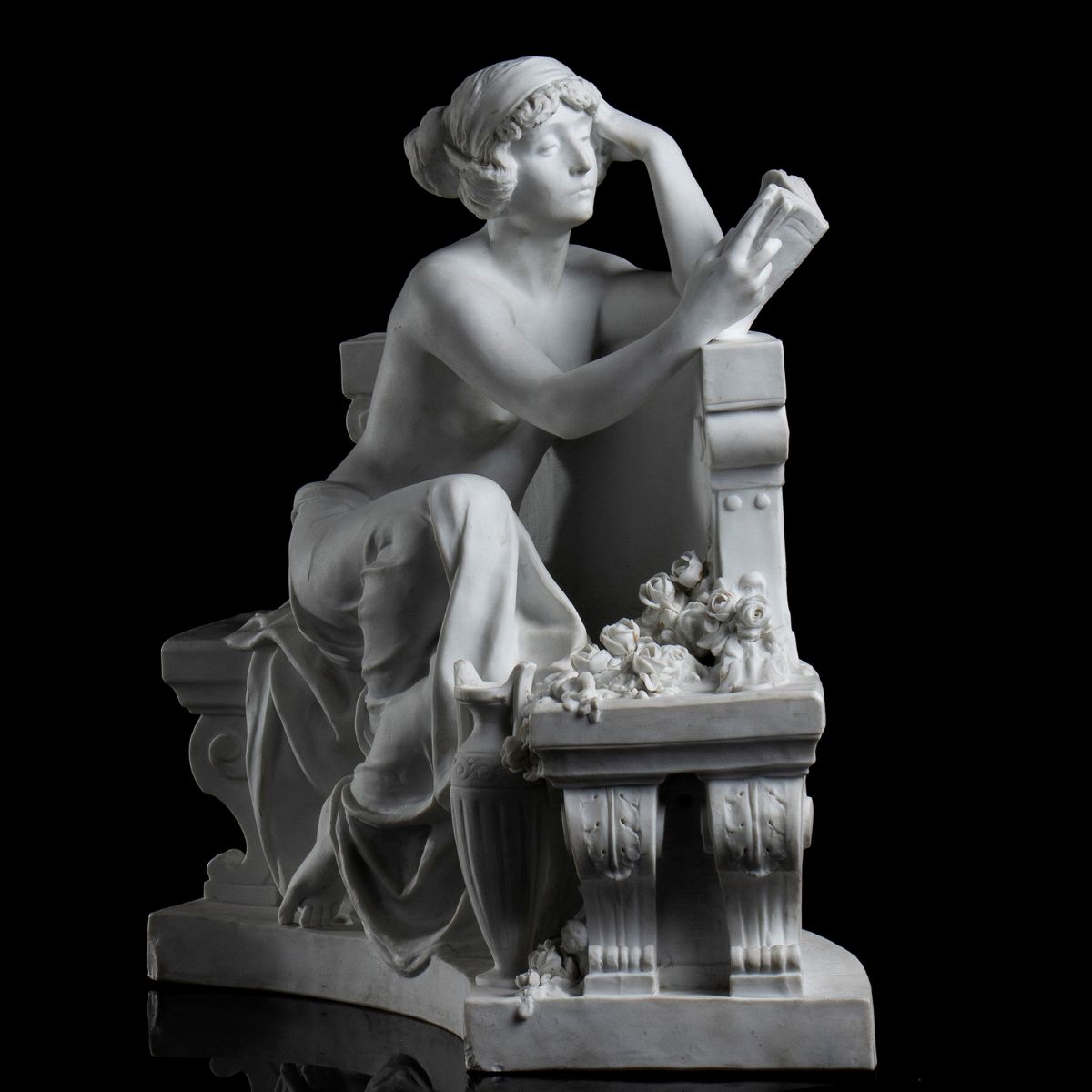 Statua in Biscuit - Francia, XIX Secolo, Firmata Louis Carier Belleuse (1848-1913)