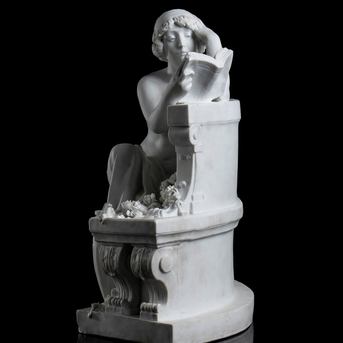 Statua in Biscuit - Francia, XIX Secolo, Firmata Louis Carier Belleuse (1848-1913)