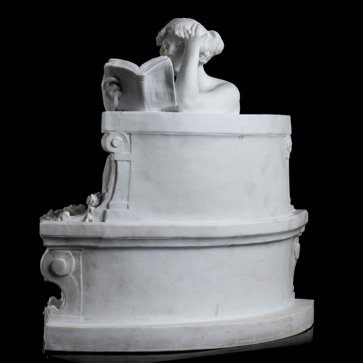Statua in Biscuit - Francia, XIX Secolo, Firmata Louis Carier Belleuse (1848-1913)