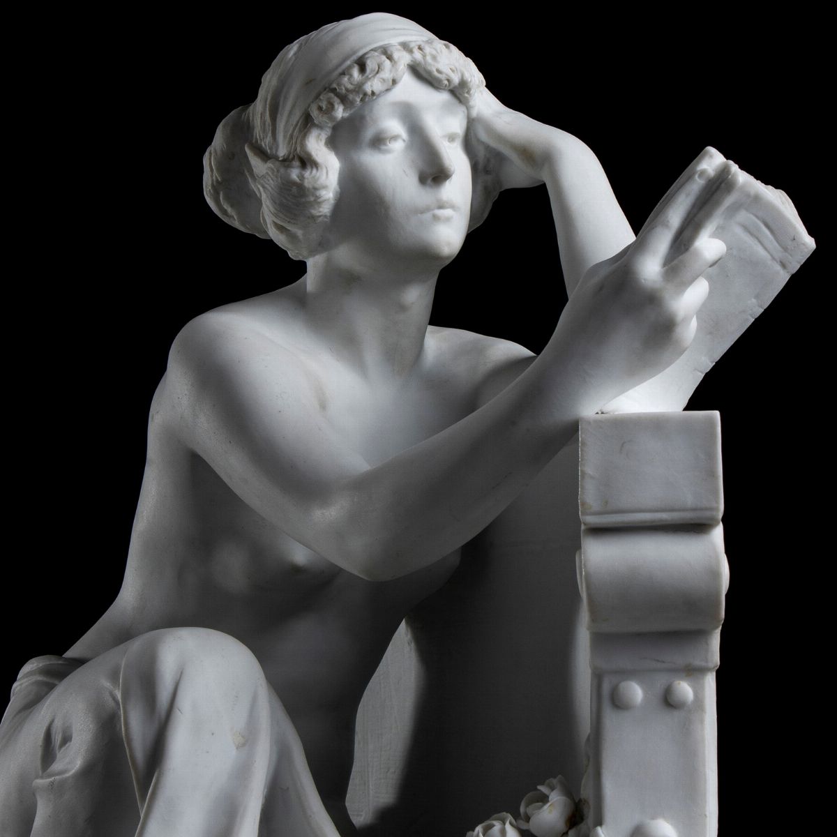 Statua in Biscuit - Francia, XIX Secolo, Firmata Louis Carier Belleuse (1848-1913)