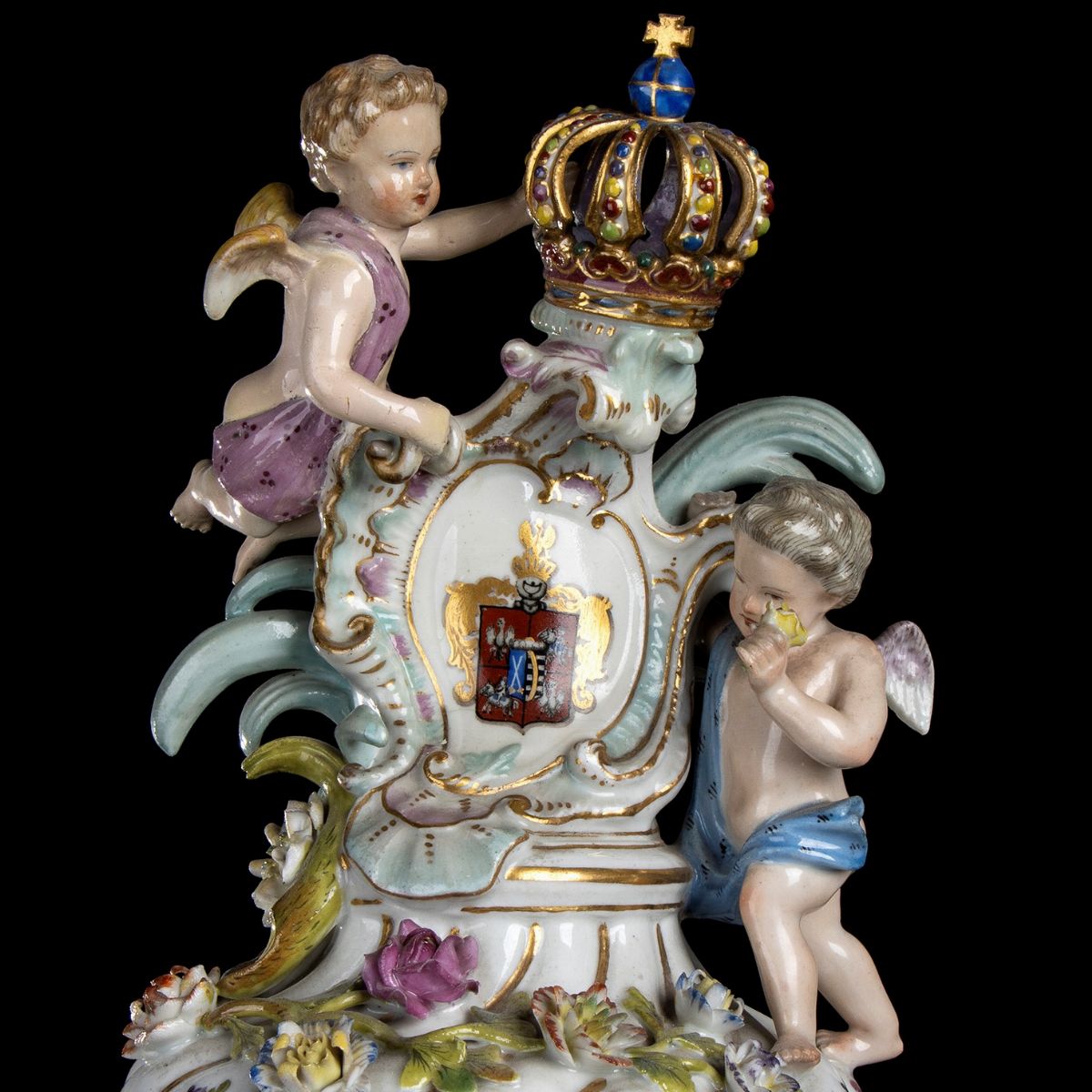 Coppia di Vasi in Porcellana - Germania, Sassonia, XIX Secolo, Manifattura Potschappel (freital-p...