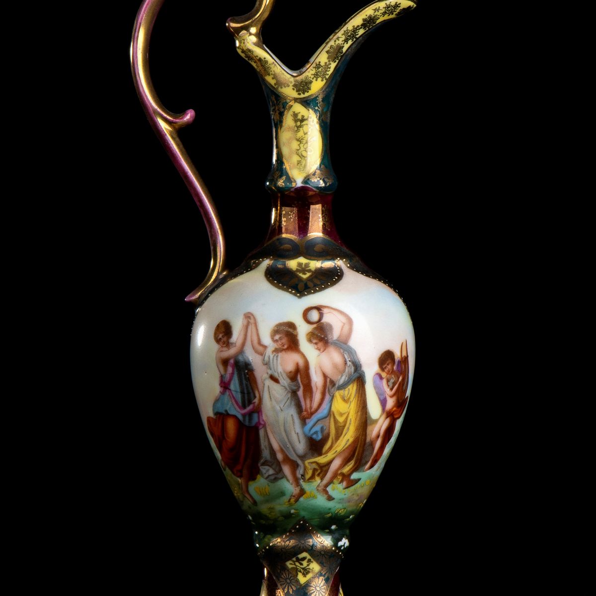 Versatoio Neoclassico con Piatto in Porcellana - Vienna, 1880 Circa