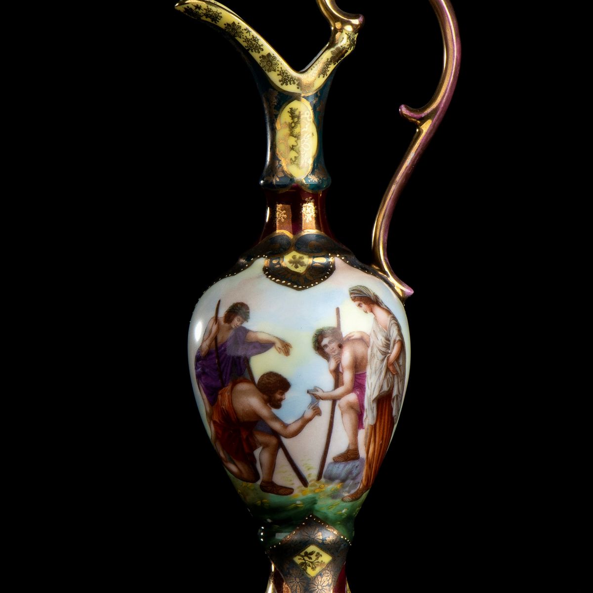Versatoio Neoclassico con Piatto in Porcellana - Vienna, 1880 Circa