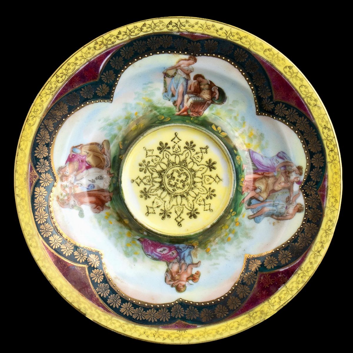 Versatoio Neoclassico con Piatto in Porcellana - Vienna, 1880 Circa