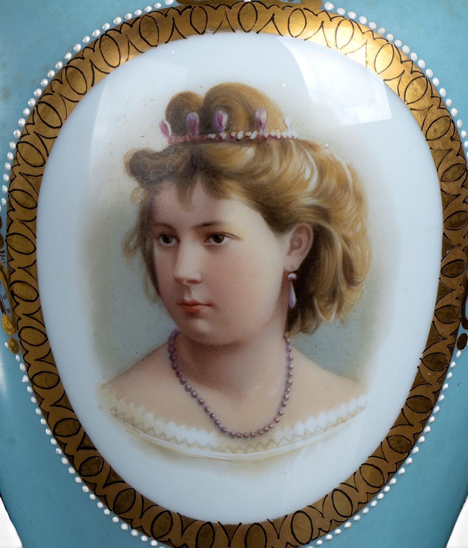 Vaso vittoriano in opalina, Inghilterra (Bristol), 1860 circa