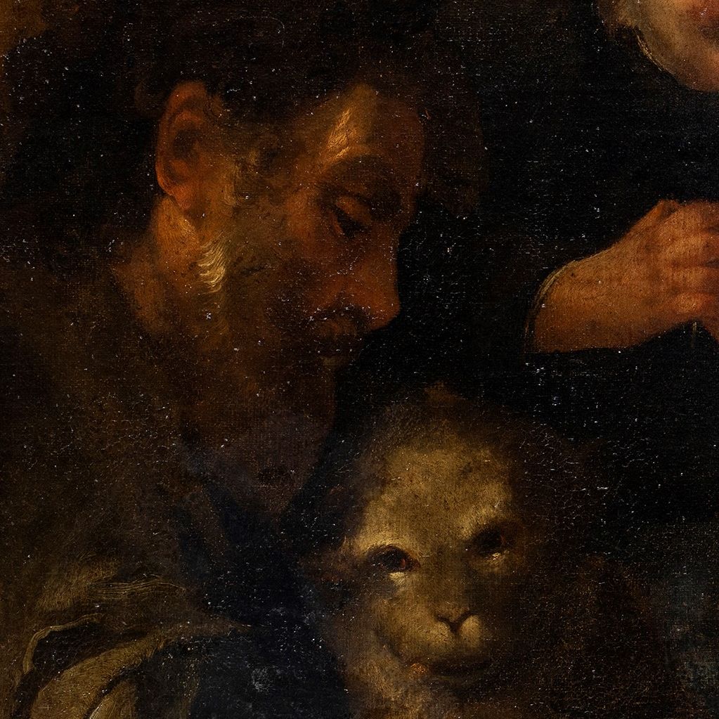 Sacra Famiglia con San Giovannino - Scuola Genovese del XVIII Secolo