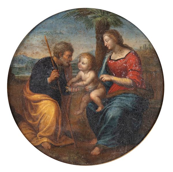 Sacra famiglia con palma - copia da RAFFAELLO, XVIII secolo