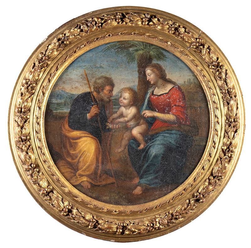 Sacra Famiglia con Palma - Copia da Raffaello, XVIII Secolo