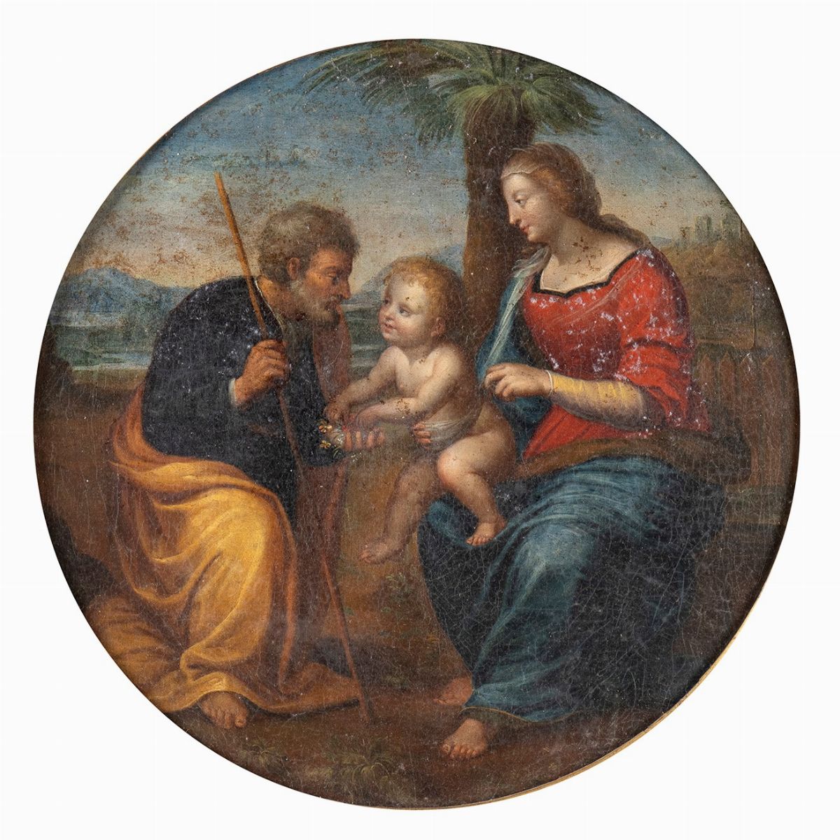 Sacra Famiglia con Palma - Copia da Raffaello, XVIII Secolo