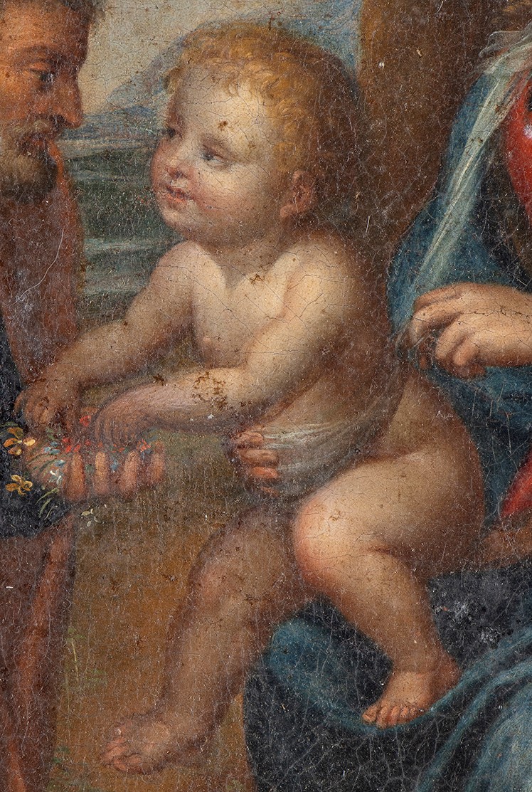 Sacra Famiglia con Palma - Copia da Raffaello, XVIII Secolo