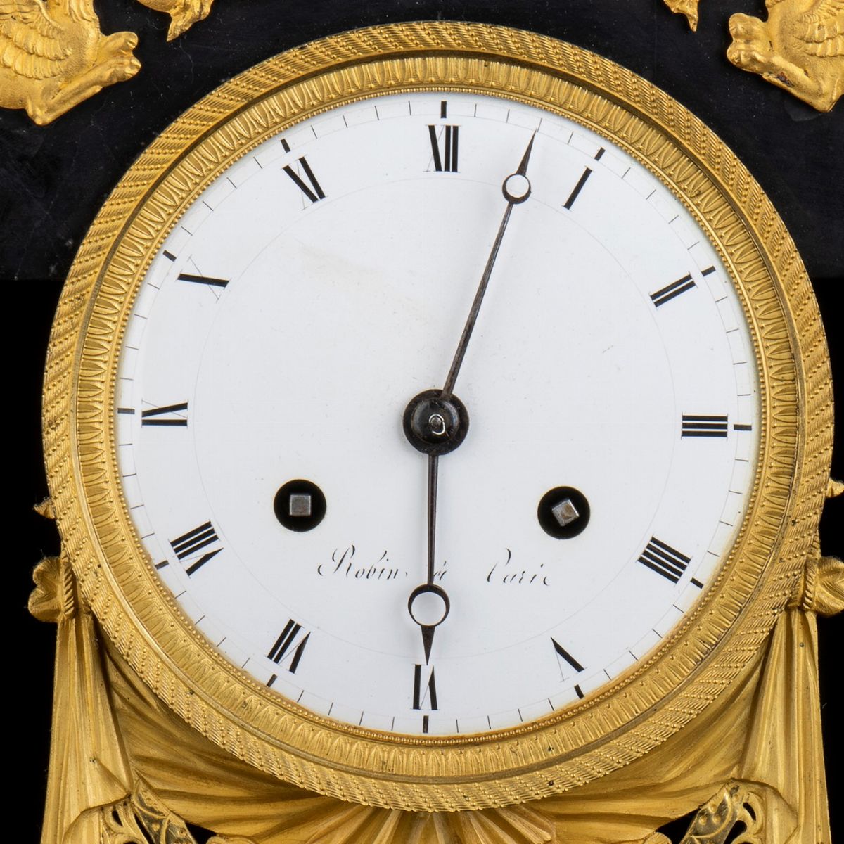 Orologio D’appoggio in Marmo Nero del Belgio - Francia, Parigi 1815 Circa, Firmato Jean-joseph Ro...