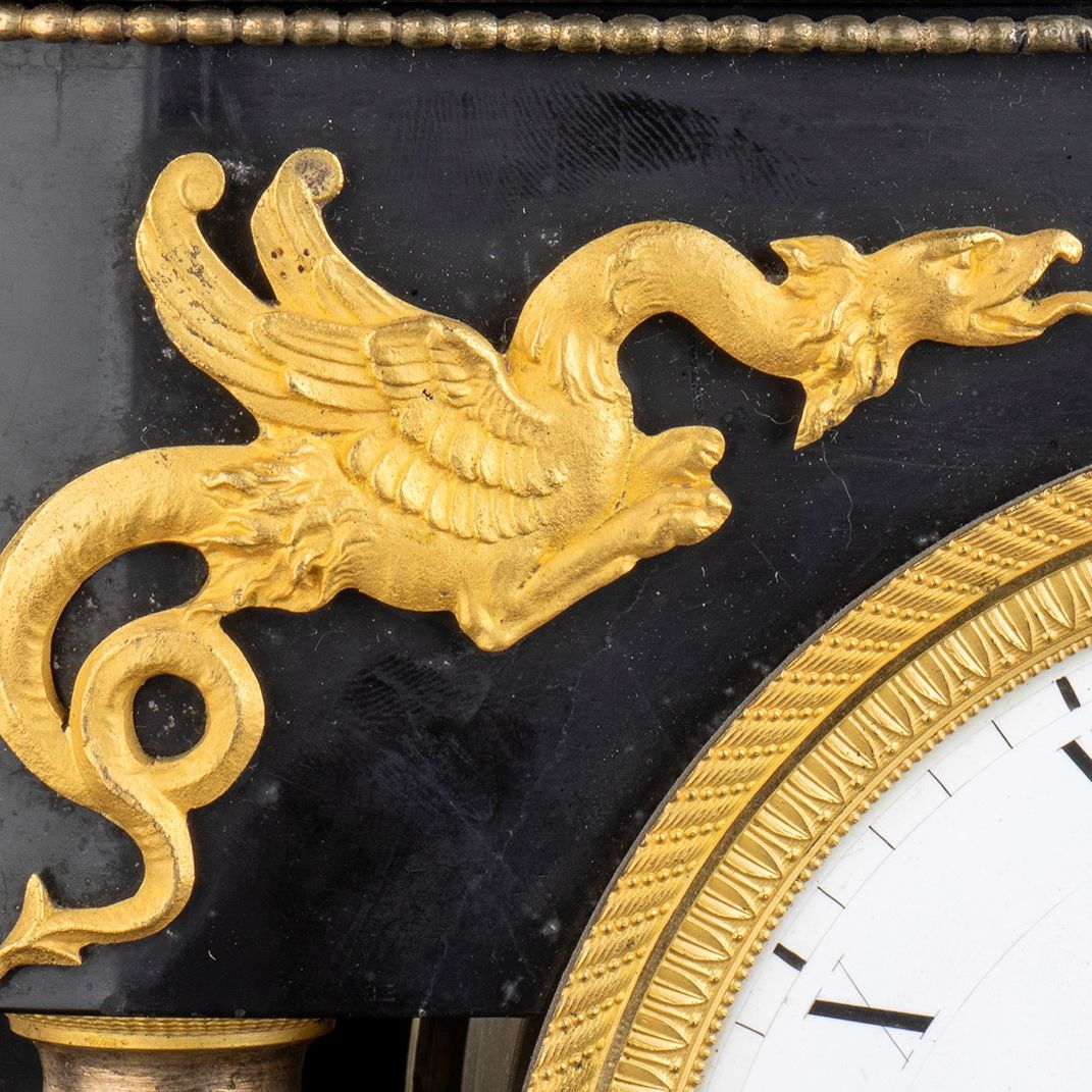 Orologio D’appoggio in Marmo Nero del Belgio - Francia, Parigi 1815 Circa, Firmato Jean-joseph Ro...