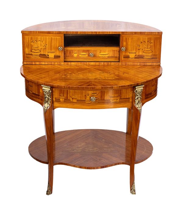 Purple ebony centre desk - France, 20th century, in the manner of CHARLES TOPINO