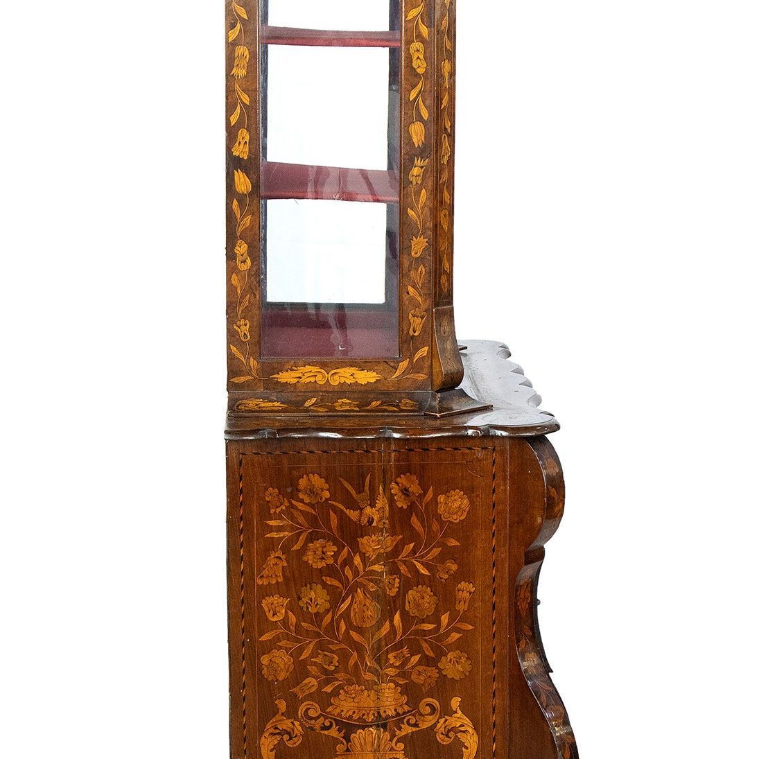 Vetrina con Cassettiera Intarsiata - Olanda, XVIII Secolo