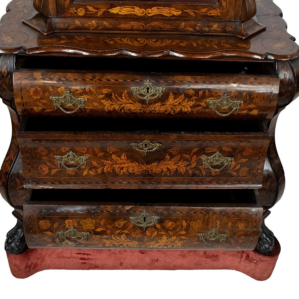 Vetrina con Cassettiera Intarsiata - Olanda, XVIII Secolo