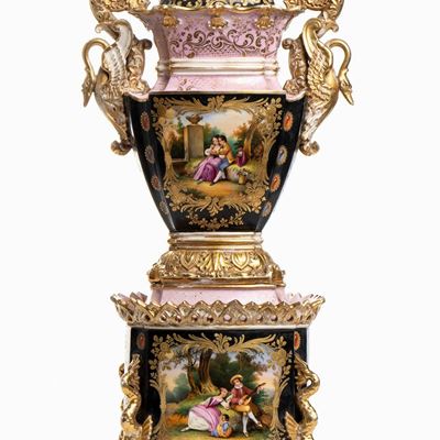 Vaso in Ceramica - XIX Secolo, Firmato Jacobe Petit