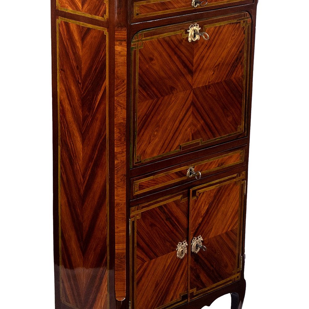 Secretaire Luigi XV in Ebano - Francia, 1770-1780 Circa, Firmato P. Plée
