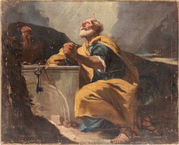 Artista emiliano, XVIII secolo - The Repentance of Saint Peter