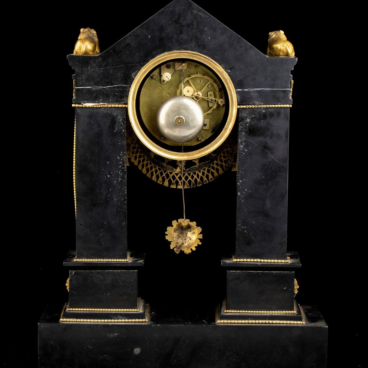 Orologio D’appoggio in Marmo e Bronzo - Francia, Parigi, XVIII Secolo, Firmato Greber