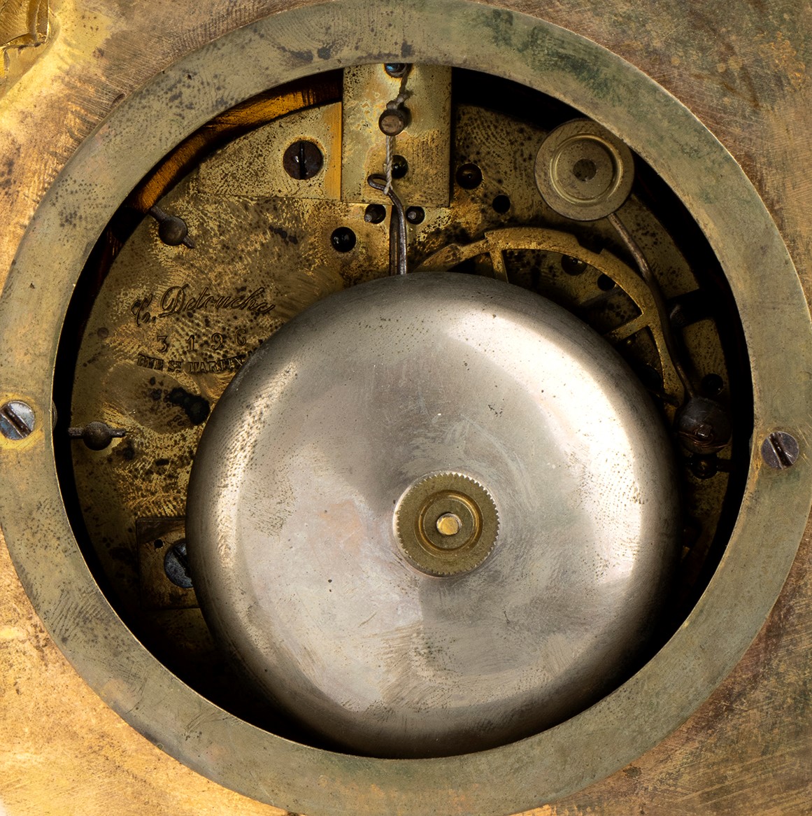 Orologio da Appoggio in Bronzo - Francia, Parigi XIX Secolo, Firmato Constantine Louise Detouche ...