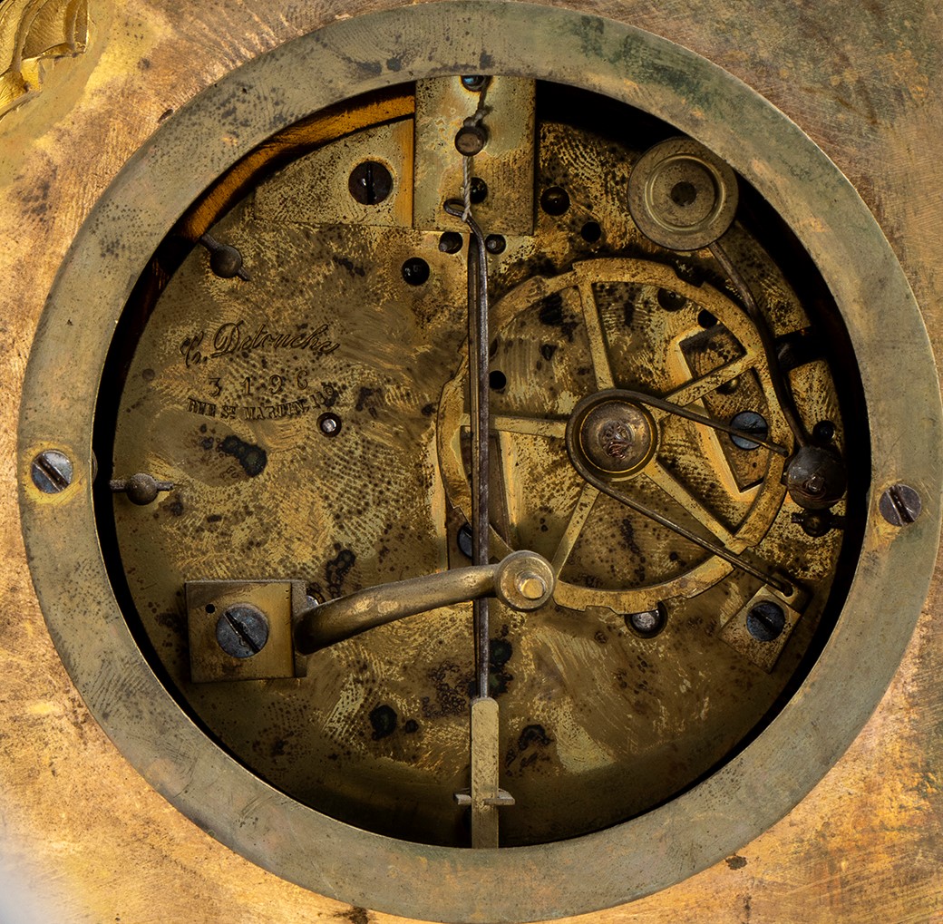 Orologio da Appoggio in Bronzo - Francia, Parigi XIX Secolo, Firmato Constantine Louise Detouche ...