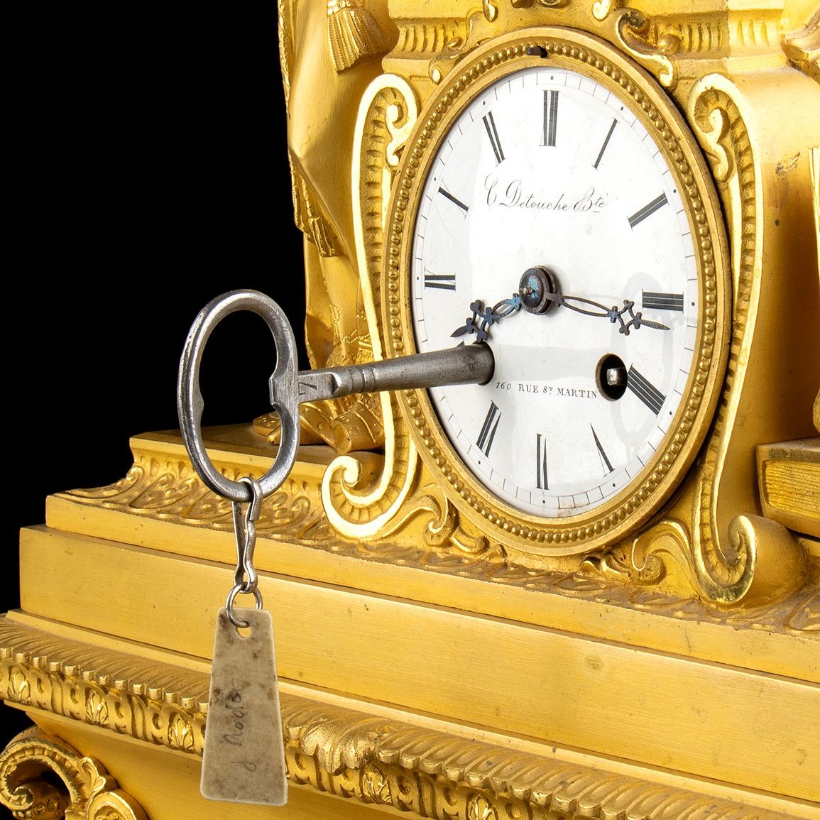 Orologio da Appoggio in Bronzo - Francia, Parigi XIX Secolo, Firmato Constantine Louise Detouche ...