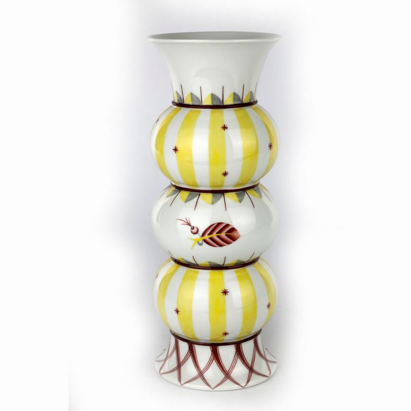 Vaso in Porcellana Policroma