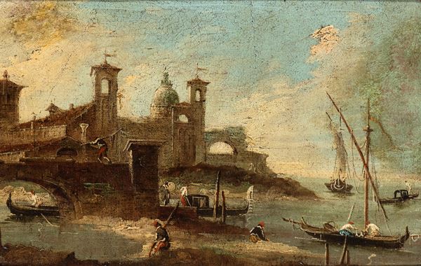 Francesco Guardi (Venezia, 1712 - 1793) - Lagoon Capriccio