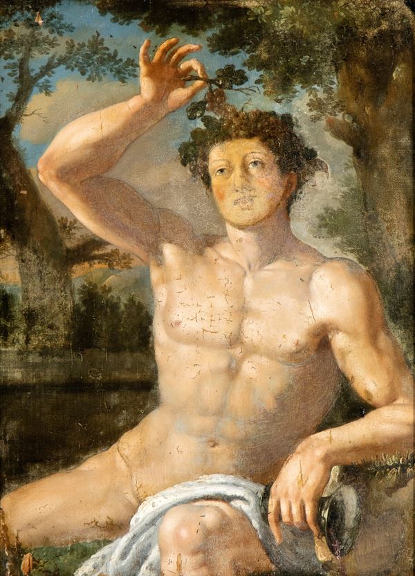 Artista fiammingo, XVII secolo - The Drunk Bacchus