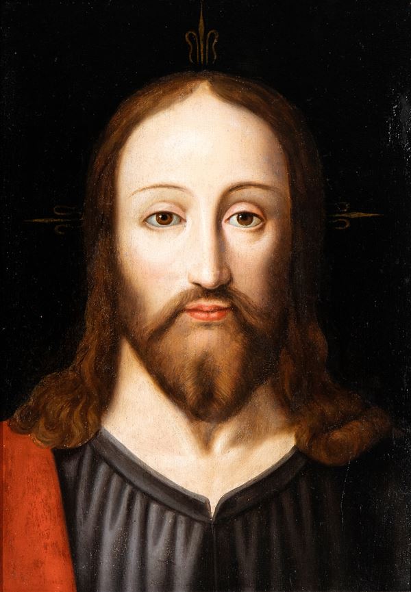 Artista fiammingo, XVI secolo - Volto di Cristo