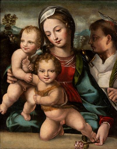 Madonna con il Bambino, San Giovannino e San Pietro Martire