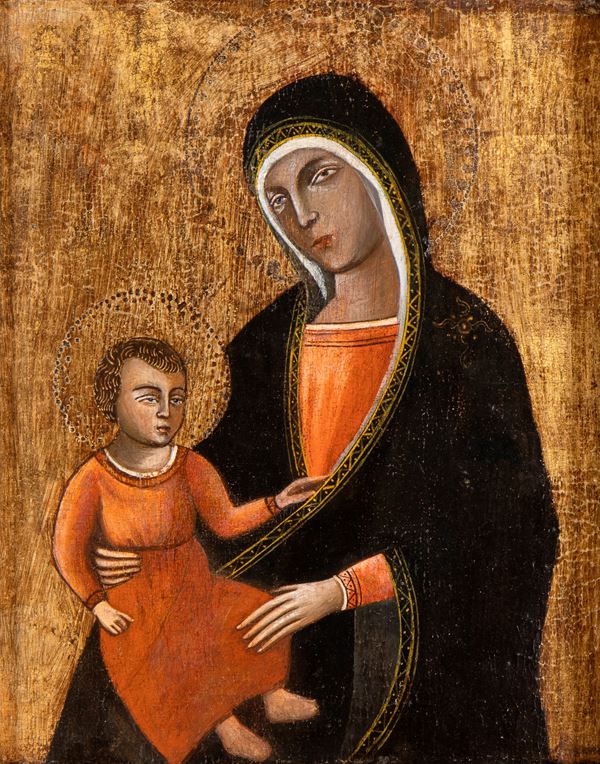 Scuola senese, XIV secolo - Madonna con Bambino