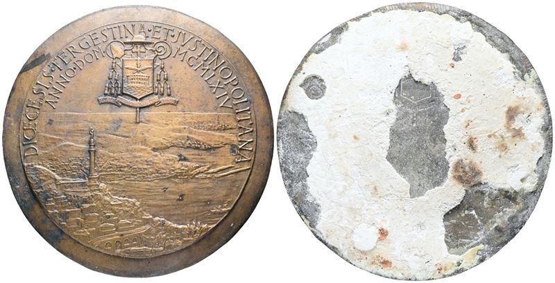 Trieste. Medaglia Diocesi di Trieste – Capodistria 1964. Ae. 125mm
