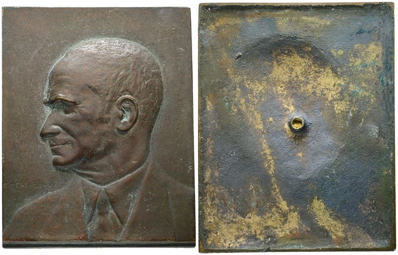 Placchetta opus Merzagora. AE. 73X90mm