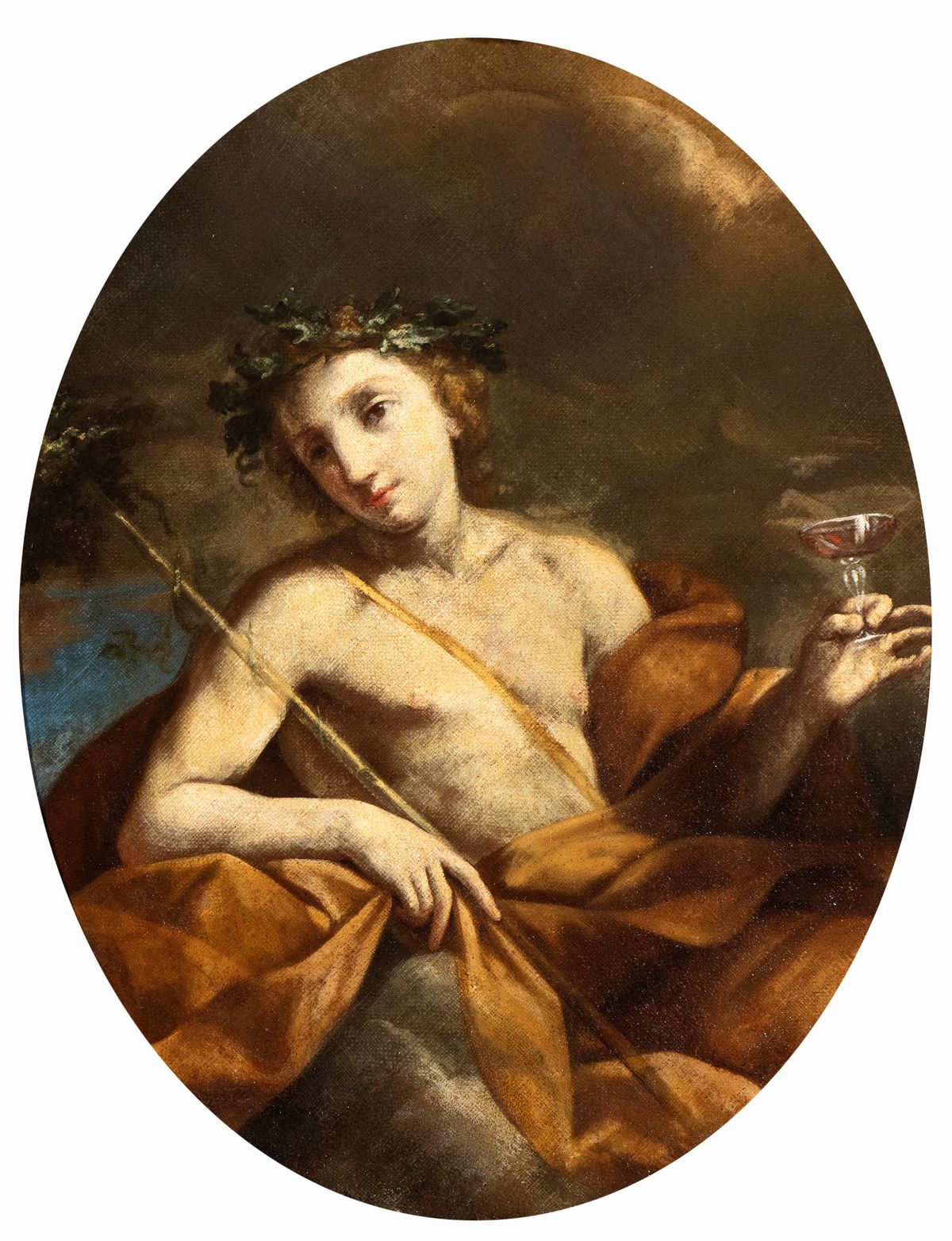 Giovanni Andrea Sirani - A) Apollo; B) Bacco. Coppia di Dipinti