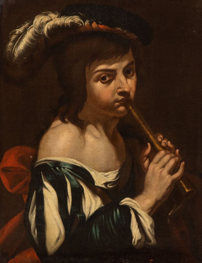 Angelo Caroselli - Suonatore di Flauto con Cappello Piumato