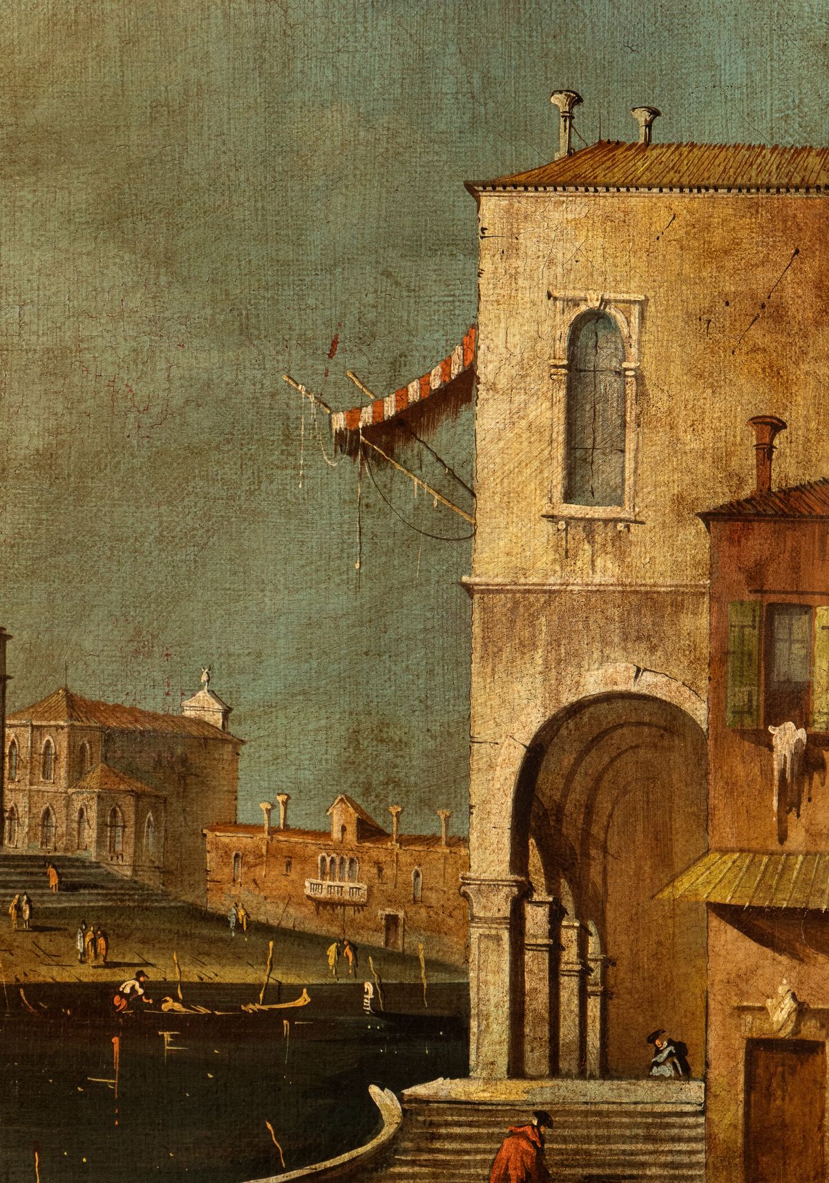 Artista Veneto, XIX Secolo - Veduta di Venezia con Punta della Dogana e Santa Maria della Salute