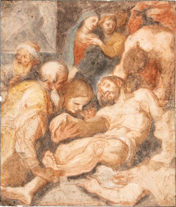 Artista lombardo, fine XVI secolo - Deposizione di Cristo