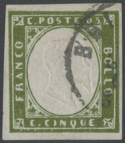 Ballabio, Sardegna IV emissione – 5 centesimi verde bronzo, n. 13Dd