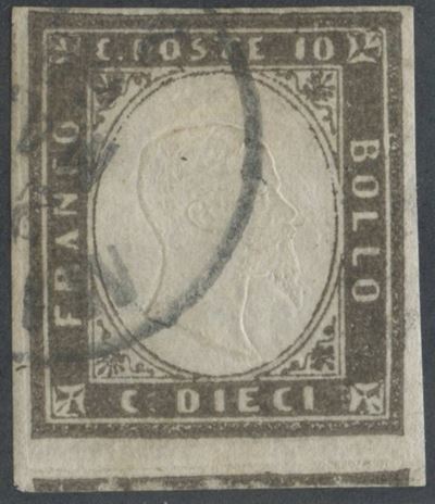 Ballabio, 10 centesimi Sardegna (IV emissione), varietà di colore, classificazione 14Bc