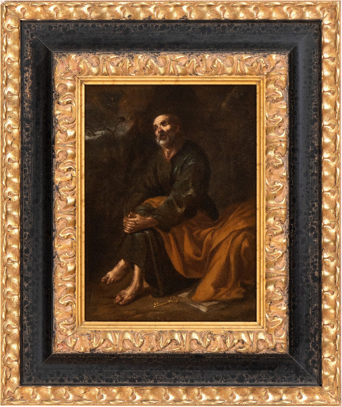Artista Napoletano, XVII Secolo - Il Pentimento di San Pietro