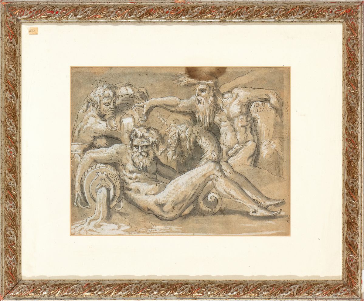 Francesco De' Rossi Salviati - Allegoria dei Fiumi Partenope, Sebeto e Garigliano