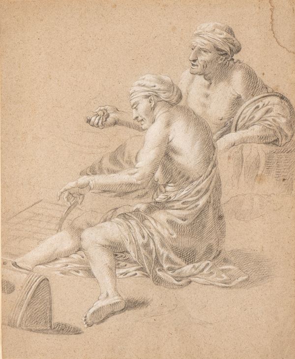 Artista napoletano, XVIII secolo - Two beggars