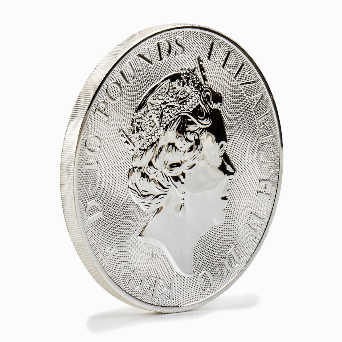 Lotto di Due Monete: 10 Pounds - Elizabeth II Silver Valiant; 10 Oz Fine Silver. 2020 - 2021