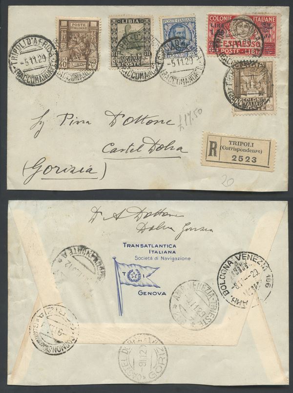 5.11.1929 Lettera da Tripoli per Gorizia.
