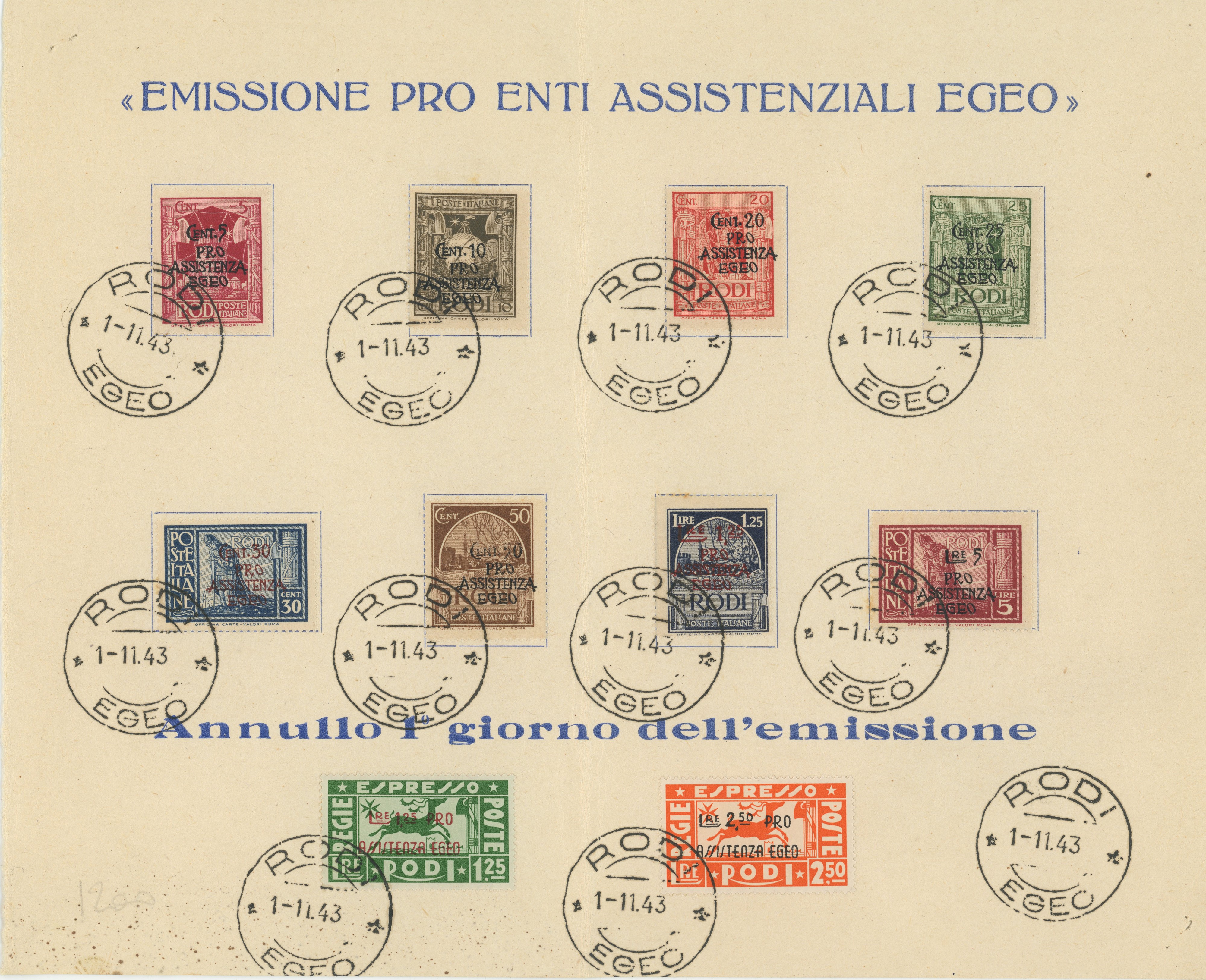 Colonie - Egeo, insieme di serie usate