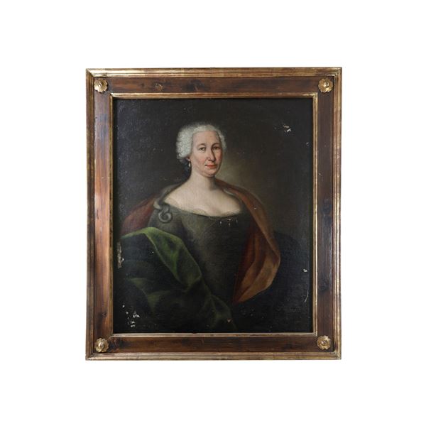 Bust of a lady  (second half XVIII century)  - oil painting on canvas - Auction Smart Auction: Furniture, Paintings, Sculptures and more at affordable prices - Bertolami Fine Art - Casa d'Aste