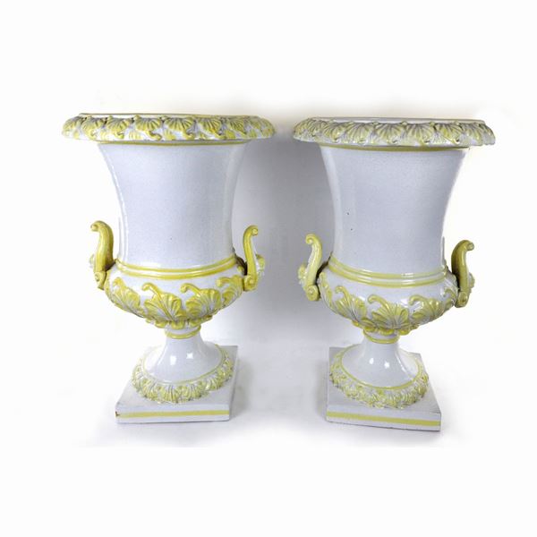Coppia di vasi modello Barbedienne  (seconda metà XX secolo)  - Asta Smart Auction: Arredi, Dipinti, Sculture e altro a prezzi vantaggiosi - Bertolami Fine Art - Casa d'Aste